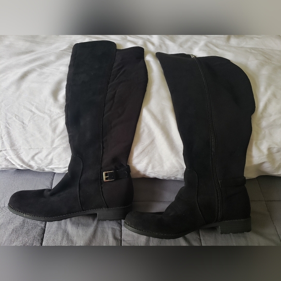 Liz Claiborne Over the Knee Faux Suede Boots - Picture 8 of 10